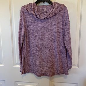 GAIAM cowel neck workout top